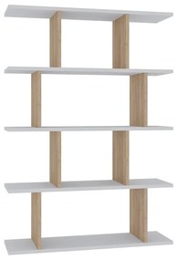 Бял/естествен дъбов шкаф за книги 90x127 cm Harmon - Kalune Design