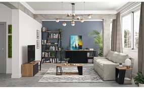 Масичка за кафе с плот от орехово дърво 100x55 cm Albi - TemaHome