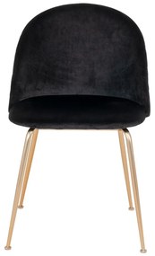 Черни кадифени трапезни столове в комплект от 2 броя Geneve - House Nordic