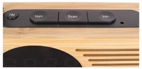 Бамбуков будилник с радио Retro - Karlsson