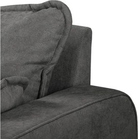 Тъмносив ъглов диван (ляв ъгъл) Beata - Ropez