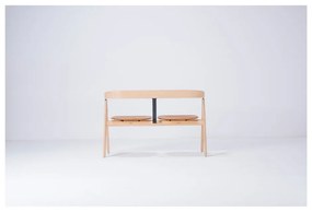 Пейка от дъбово дърво с кожена седалка Ava - Gazzda