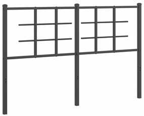 355594 vidaXL Метална табла за глава, черна, 140 см