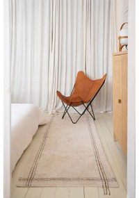 Кремава ръчно изработена памучна пътека подходяща за пране 80x230 cm Cuisine Natural – Lorena Canals