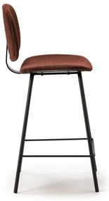 Бар столове в цвят бордо в комплект от 2 броя (височина на седалката 64 cm) Arus - Marckeric