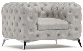 Светлосиво кадифено кресло Chelsea – Ropez