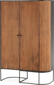Скрин от масивно манго в естествен цвят 100x165x40 cm Curve – MOME