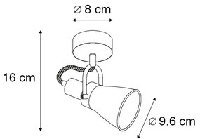 Класически меден регулируем таванен прожектор - Jos