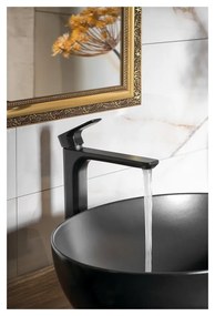 Матово-черна стояща батерия за мивка Spy – Sapho