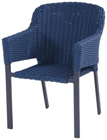 Тъмносин градински стол от изкуствен ратан Cairo - Hartman