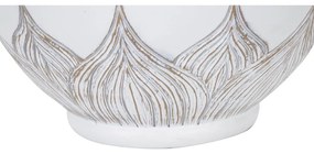 Настолна лампа с текстилен абажур в бяло и златисто (височина 59 cm) Atene - Mauro Ferretti