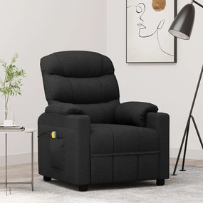 348084 vidaXL Масажен стол, черен, текстил