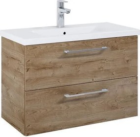 Шкаф Unik Roma Plus Compact, 815 x 395 с 2 чекмеджета и умивалник, античен дъб