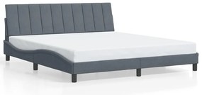 3207862 vidaXL Рамка за легло без матрак Hanko, тъмносива, 180x200 см, кадифе