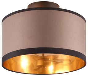 Черно-кафяво таванно осветително тяло ø 30 cm Davos - Trio