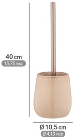 Бежова керамична четка за тоалетна Sirmione – Wenko