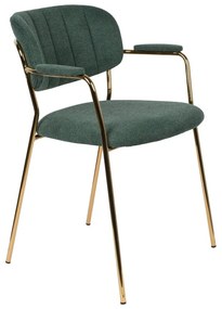 Тъмнозелени трапезни столове в комплект от 2 Jolien - White Label