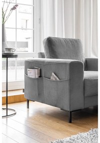 Сиво кресло от рипсено кадифе Lofty Lilly – Miuform