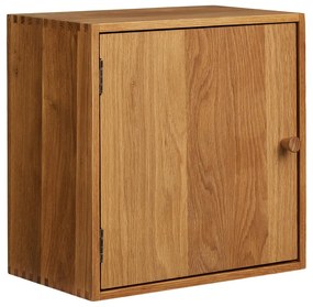 На няколко нива стенен рафт от масивен дъб в естествен цвят 18 cm Townsville – House Nordic