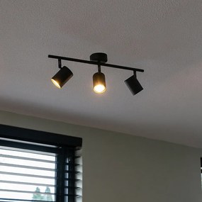 Модерен прожектор черен наклоняем 3-светлина - Jeana