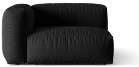 Черен модул за диван (ляв ъгъл) Martina – Micadoni Home