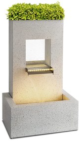 Blumfeldt Bloomingstone, фонтан, градински фонтан, фонтан за украса, 20 W, помпа, цинк, LED