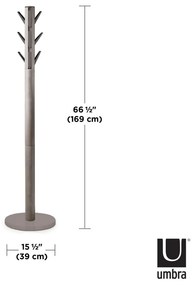 Сива дървена закачалка Flapper - Umbra