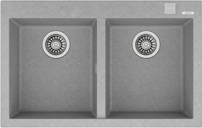 Умивалник ТЕКА М.1029, Forsquare 2B 790 TG, гранит, камено сив