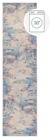 Синьо-лилава пътека със смес от рециклирани влакна подходяща за пране 60x230 cm Reid – Flair Rugs