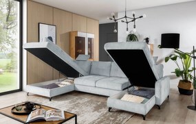 Ъглов диван Kognito max-Left-Gkri Anoixto