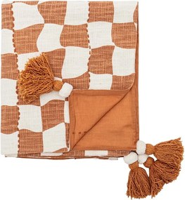 Кафяво/бежово памучно одеяло 130x150 cm Chola – Bloomingville