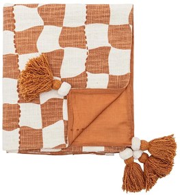 Кафяво/бежово памучно одеяло 130x150 cm Chola – Bloomingville