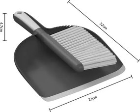 Лопатка и четка 5five, Сива, Пластмаса