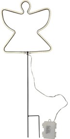 Черна външна светлинна декорация с коледен мотив Neon Angel - Star Trading