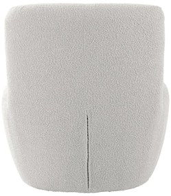 Бяло кресло от плат букле Ada – Leitmotiv