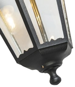 Класически външен стенен фенер черен IP44 - New Orleans down