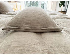 Бежово двойно муселиново спално бельо 200x200 cm Plain Muslin – Butter Kings