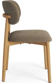 АЛMО Кафяв Таупе (тъкан Монза 40)/рамка лакиран дъб - ДЪРВЕН СТОЛ БУКЛЕ ЗА ДНЕВНА, ТРАПЕЗАРИЯ, КУХНЯ РЕТРО