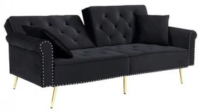 Диван Мебели Богдан модел Boris-E20, цвят: черно с златни елементи