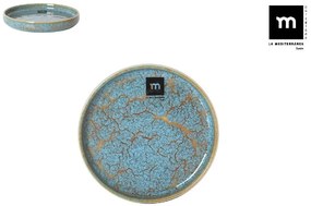 Десертна чиния LA MEDITERRANEA Scratch Blue, 14х2 cm, порцелан