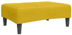 4007379 vidaXL Табуретка, жълта, 77x55x31 см, кадифе