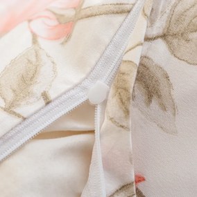 Романтично бяло спално бельо с розови рози Ширина: 200 см | Дължина: 220 см