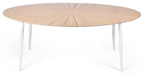 Комплект от 4 бели стола за хранене Jaanna и маса от естествен цвят Marienlist - Bonami Essentials