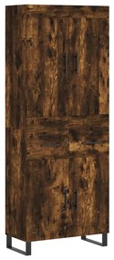 3199902 vidaXL Висок шкаф, опушен дъб, 69,5x34x180 см, инженерно дърво