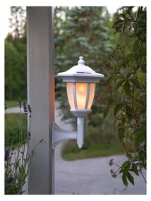 Бяло външно слънчево LED осветително тяло Flame - Star Trading