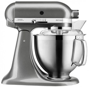 Планетарен миксер Artisan Elegance KitchenAid 5KSM185PSEMS, 300W, 4.8 л, Direct drive, 10 скорости, Инокс