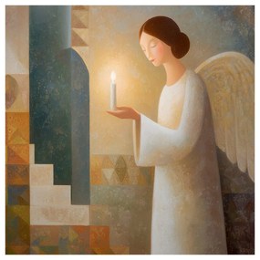 Картина на платно Коледна – Вълшебна ангелска светлина