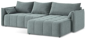 Син разтегателен ъглов диван с място за съхранение (десен ъгъл) Moku – Makamii