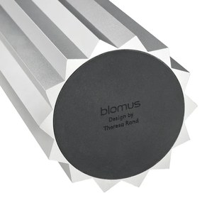 Затъмняваща се настолна лампа в сребрист цвят/светлозелена с текстилен абажур (височина 36 cm) Taite – Blomus