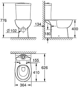 Тоалетна чиния Grohe Rimless Bau Ceramic